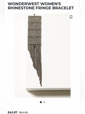 Wonderwest Crystal Rhinestone Fringe Bracelet - Silver Sparkle